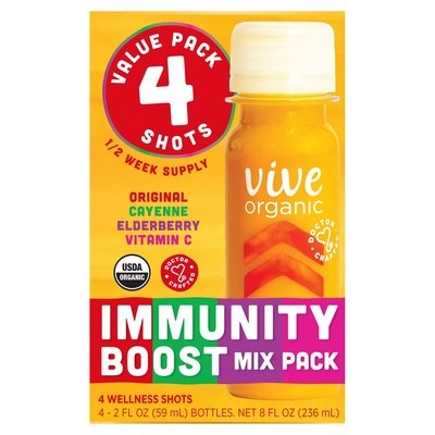 OG2 Vive Organic Immune Boost Mix Pack 4-PK 6/4/2 OZ [UNFI #38979]