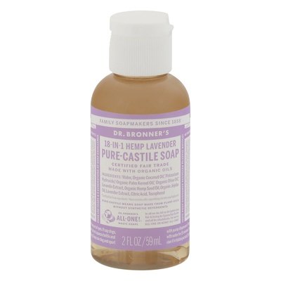 OG3 Dr Bronners Lavnder Pure Castile Soap 2 OZ [UNFI #55988] T