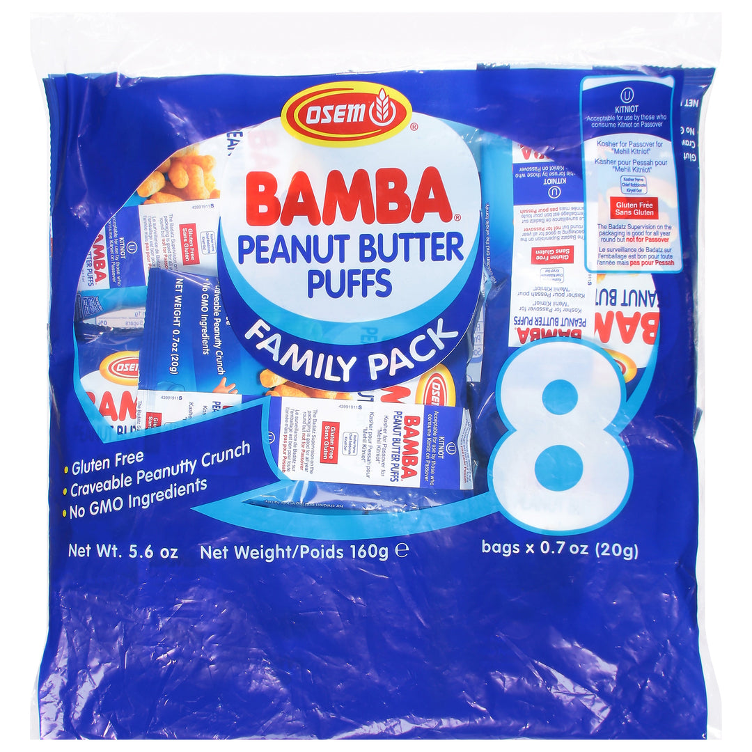 Bamba Peanut Puffs Multipack Passover 8/5.6 Oz [UNFI #50509]