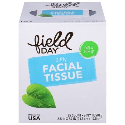 Field Day Facial Tissue 100%recyc 2ply 36/1 PK [UNFI #64680] T