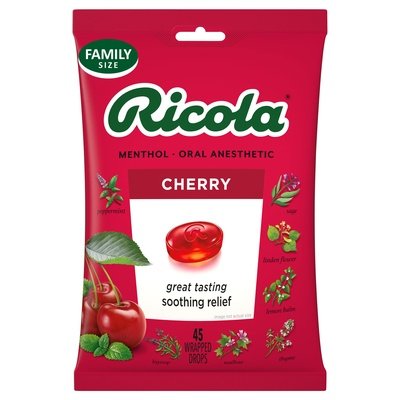 Ricola Cherry Throat Drops 6/45 Ct [UNFI #82661]