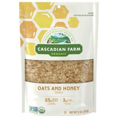 Cascadian Farm Oats And Honey Granola 4/11 Oz [UNFI #59071]