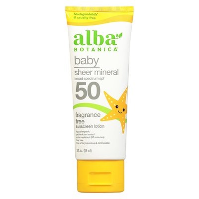 Alba Botanica Sunscreen Ltn Mineral Baby Spf50 3 Oz [UNFI #5835]
