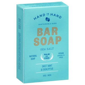 Hand In Hand Sea Salt Bar Soap 5 OZ [UNFI #06851] T