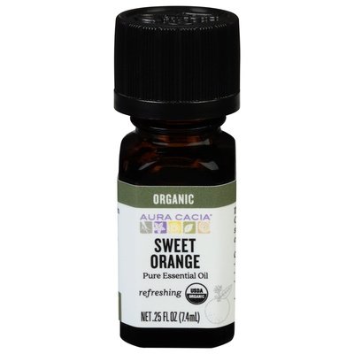 OG2 Aura Cacia Essntl Oil Orange Sweet .25 OZ [UNFI #51744] T