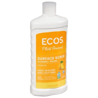 Ecos Non-Abrasive Creamy Lemon Liquid 6/17 Oz [UNFI #60773]