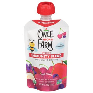 Once Upon A Farm Apple Cherry Elderberry 8/3.2 Oz [UNFI #67541]