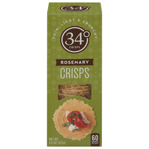 34 Degrees Rosemary Crisps 12/4.5 Oz [UNFI #05655]