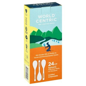 World Centric Compostable Spoons 12/24 CT [UNFI #64765] T