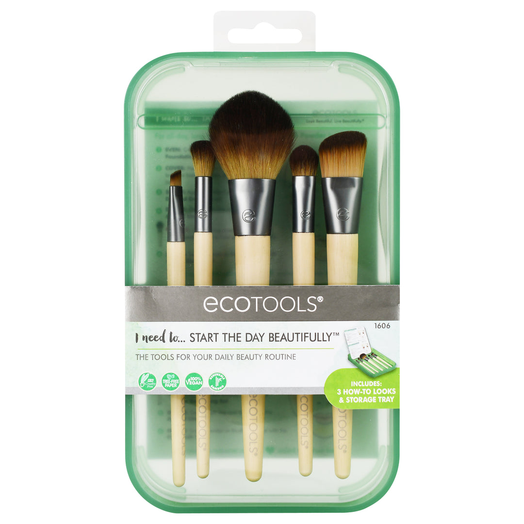 Eco Tools Start The Day Beautifully Brush 2 Ct [UNFI #53760] T