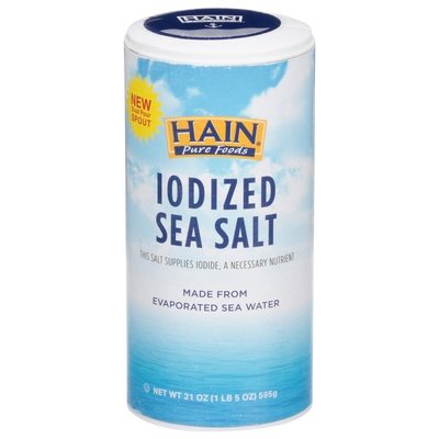 Hain Iodized Sea Salt 8/21 OZ [UNFI #07266]