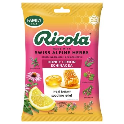 Ricola Cough Drops,Honey Lemon Echinacea 6/45 Ct [UNFI #41564] T