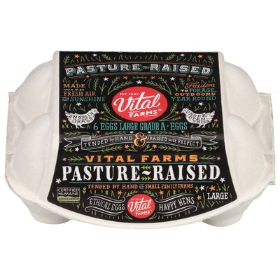 Vital Farms Pasture Raised Eggs Large 18/6 Ct [UNFI #87211]