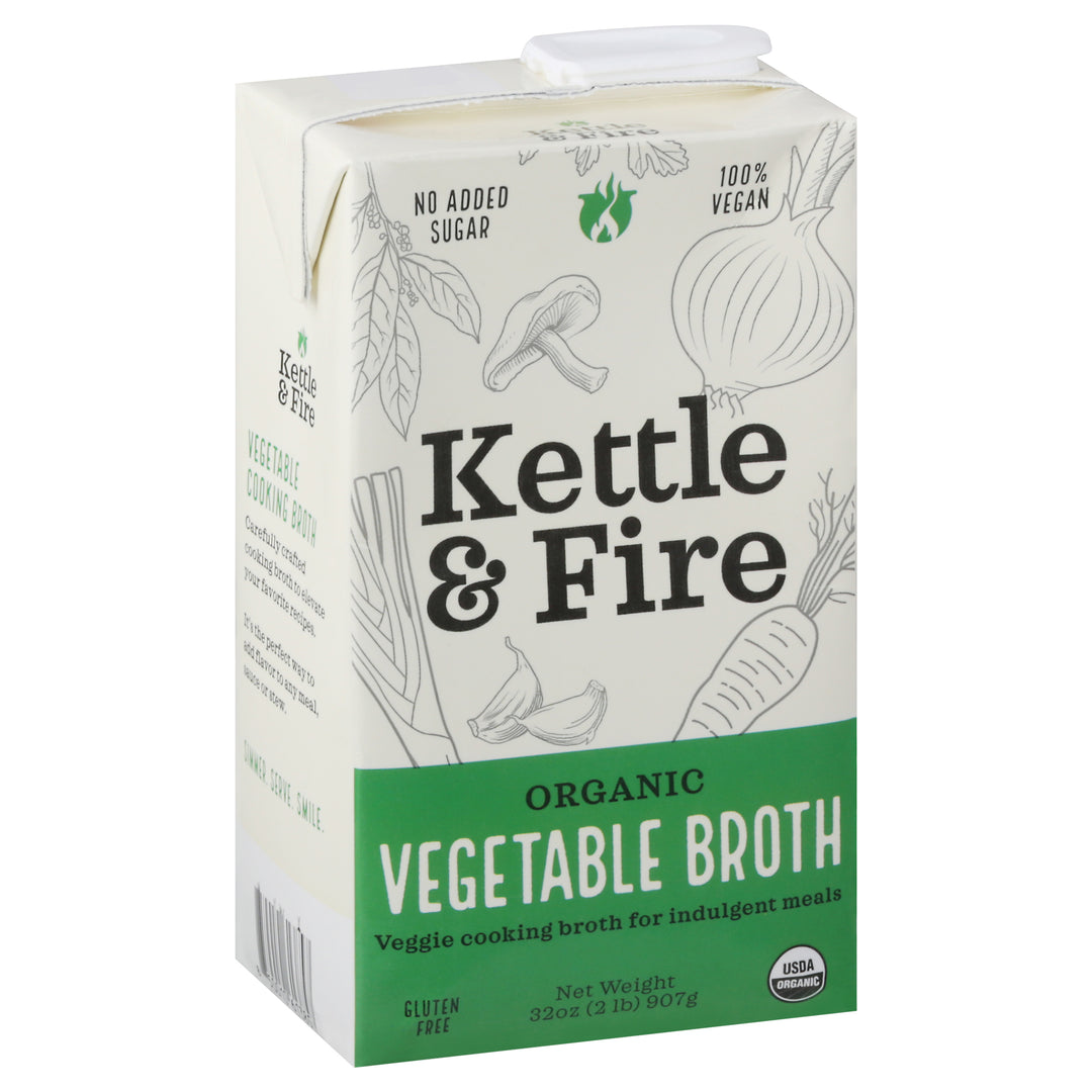 Kettle & Fire Vegetable Broth 8/32 Oz [UNFI #53184]