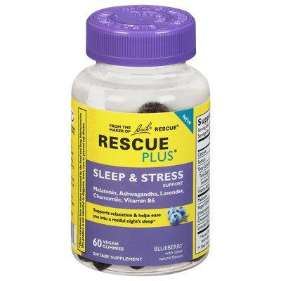 Rescue Sleep Gummy Blueberry 60 Ct [UNFI #22771]