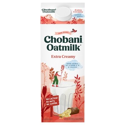 Chobani Extra Creamy Plain Oat Beverage 6/52 Oz [UNFI #4257]