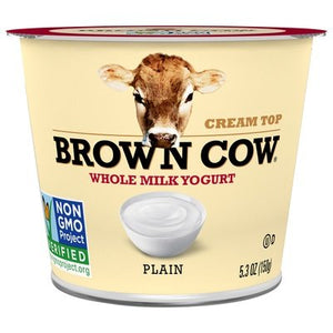 Brown Cow Crm Top Plain 12/5.3 OZ [UNFI #34563]