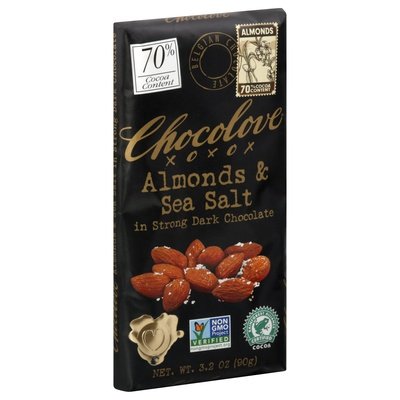 Chocolove Almonds & Ss Strong Dark Choc 12/3.2 OZ [UNFI #06834]