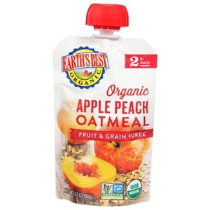OG2 Earth`S Best Apple Peach Oatmeal 12/3.5 Oz [UNFI #18902]