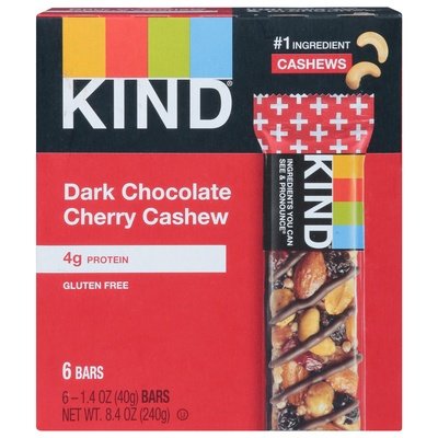 Kind Dk Choc Chry Cashew 10/6/1.4Z [UNFI #84543]