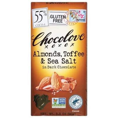 Chocolove Almnd Tfe Sea Slt Drk Chc 12/3.2 OZ [UNFI #06478]