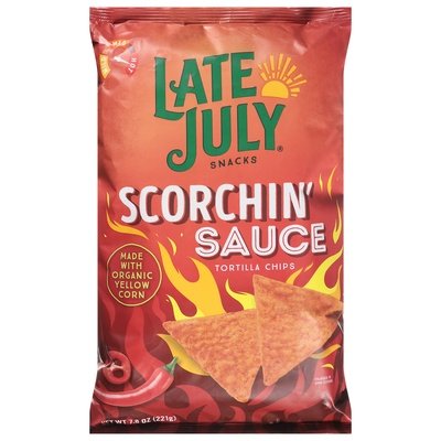 Late July Snacks Scorchin Sauce Tortilla Chips 12/7.8 Oz [UNFI #68043]