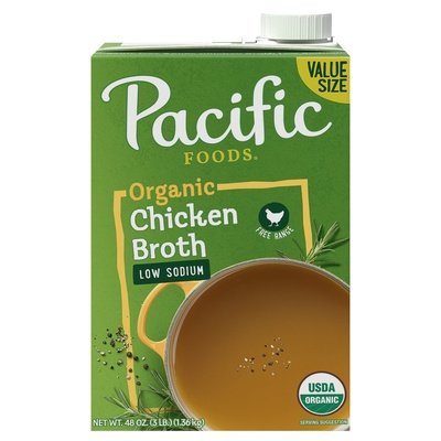 Pacific Foods Chicken Broth,Low Sodium 8/48 Oz [UNFI #36860]