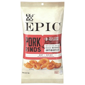 Epic Hot & Spicy Pork Rinds 12/2.5 Oz [UNFI #43446]