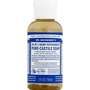 OG3 Dr Bronners Ppermnt Pure Castile Soap 2 OZ [UNFI #55989] T