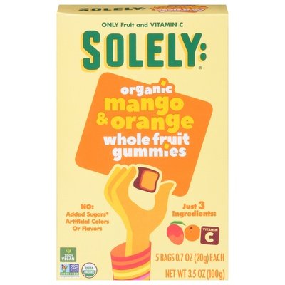 OG2 Solely Mango & Orange Whole Fruit Gummies 8/3.5 OZ [UNFI #67793]