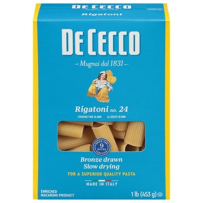 Dececco Rigatoni #24 12/16 OZ [UNFI #64738]