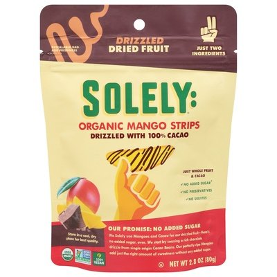 Solely Mango Strips Drizzld/100%Cacao 8/2.8 Oz [UNFI #13507]