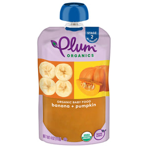 Plum Organics Pumpkin + Banana 12/4 Oz [UNFI #42721]