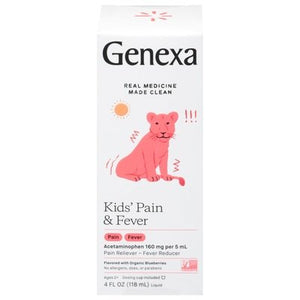 Genexa Blueberry Pain & Fever Kids 4 Oz [UNFI #48430]