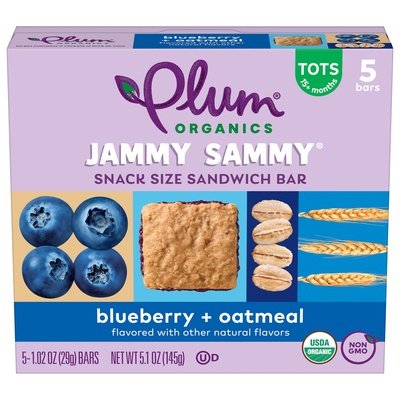 Plum Organics Jammy Sammy, Blueberry Oatmeal 6/5/1.02 [UNFI #78340]