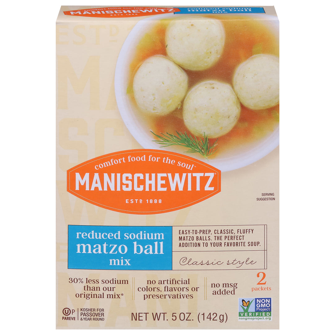 Manischewitz Mix, Matzo Ball, Reduced Sodium 12/5 Oz [UNFI #73433]