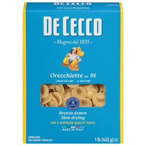 Dececco Orecchiette #91 12/16 OZ [UNFI #64776]