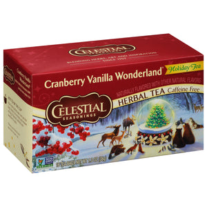 Celestial Seasonings Cranberry Vanilla Wonderland 6/18 Bag [UNFI #83643]