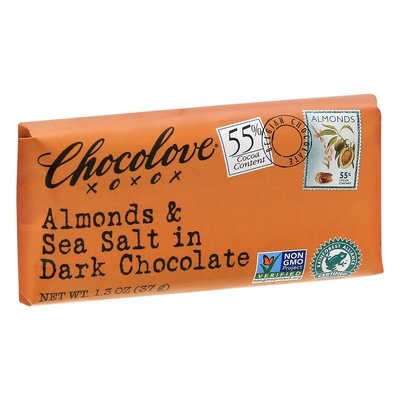 Chocolove Dk Choc Almond Sea Salt 12/1.3 OZ [UNFI #00720]