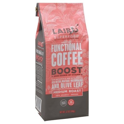 Laird Superfood Coffee Boost Medium Roast 6/12 OZ [UNFI #13297]