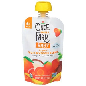 Once Upon A Farm Gold-Y Mango & The 3 Coconuts 8/3.2 Oz [UNFI #70919]