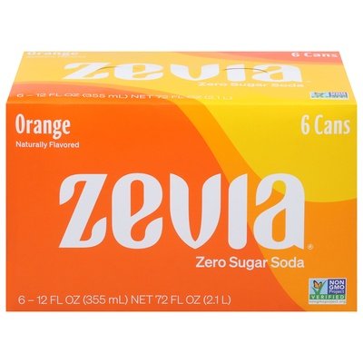 Zevia Orange 4/6/12 Oz [UNFI #08362]