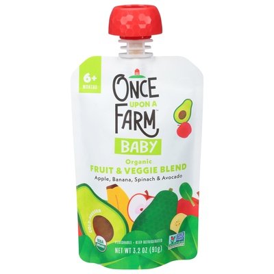 OG2 Once Upon A Farm Apple Banana Spinach Avocado 8/3.2 OZ [UNFI #58794]