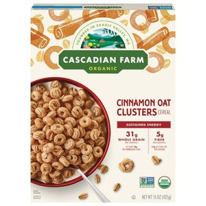 Cascadian Farm Cinnamon Oat Clusters 10/15 Oz [UNFI #30623]