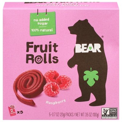 Bear Yoyos Real Fruit Roll Raspbry 6/3.5 OZ [UNFI #07778]