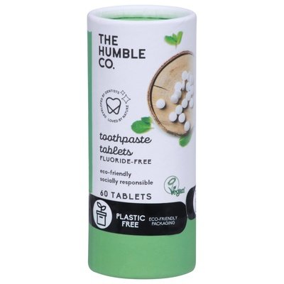 Humble Co Toothpaste Tablets, Mint, Fluoride-Free 6/60 CT [UNFI #18504] T