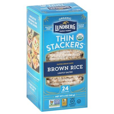 OG2 Lundberg Brwn Rice Sltd Thin Stackrs 6/6 OZ [UNFI #55455]