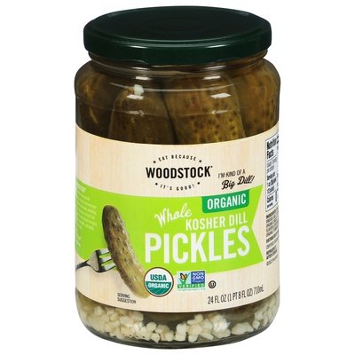 OG2 Woodstock Kosher Whole Dill Pickles 6/24 OZ [UNFI #37037]