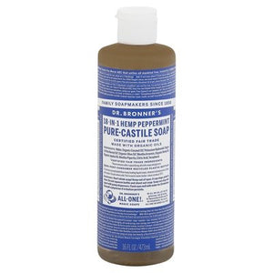 OG3 Dr Bronners Ppprmnt Pre Castile Soap 16 OZ [UNFI #54219] T