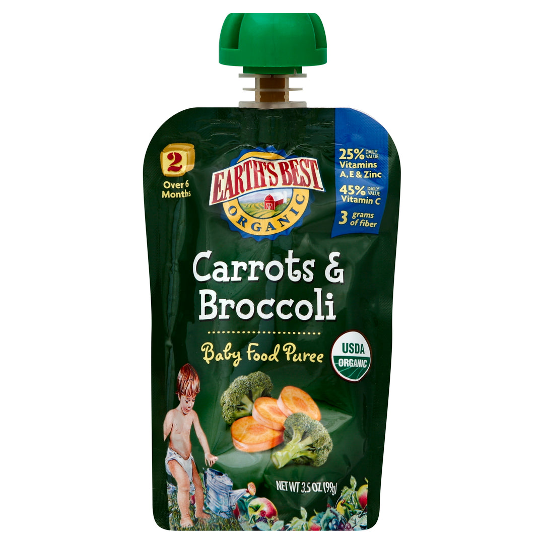 Earths Best Carrots & Broccoli 12/3.5 Oz [UNFI #39864]